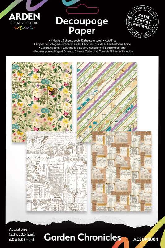 Arden Creative Studio - GARDEN CHRONICLES - 6 x 8 Decoupage Paper