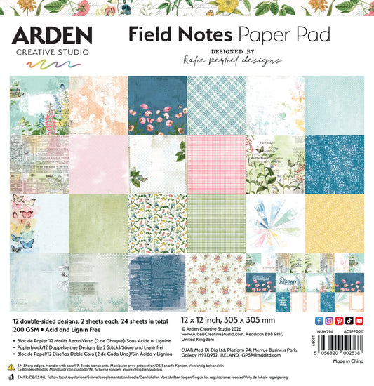 Arden Creative Studio - Field Notes - 12x12 Paper Pack