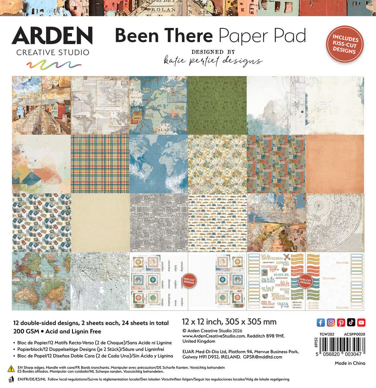 Arden Creative Studio - BEEN THERE - 12x12 Paper Pack