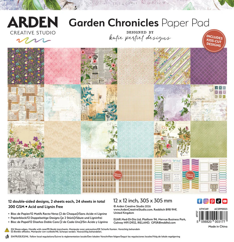Arden Creative Studio - GARDEN CHRONICLES - Paper Pad 12X12