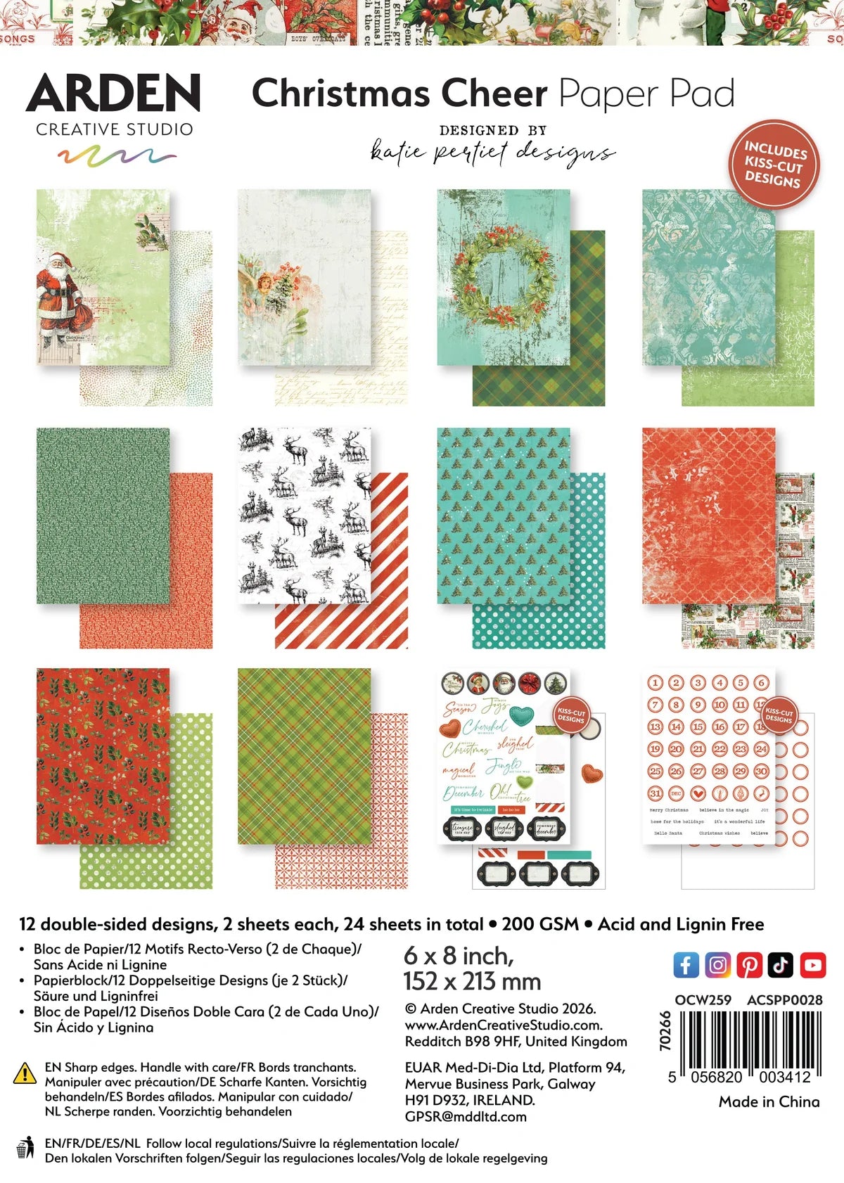 Arden Creative Studio - Christmas Cheer - 6x8 Paper Pad