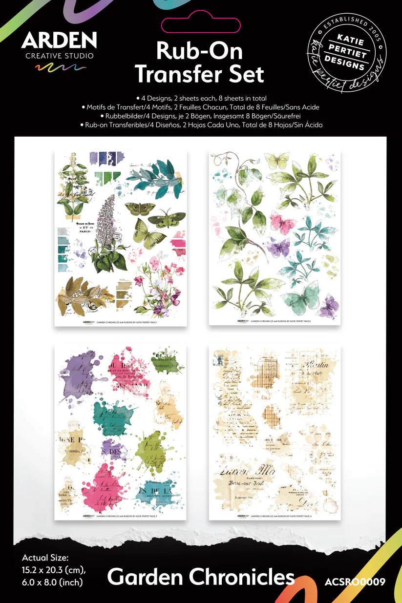 Arden Creative Studio - GARDEN CHRONICLES - 6 X 8 Rub-On Transfer Set