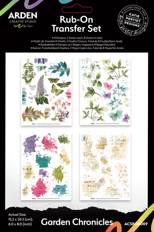 Arden Creative Studio - GARDEN CHRONICLES - 6 X 8 Rub-On Transfer Set