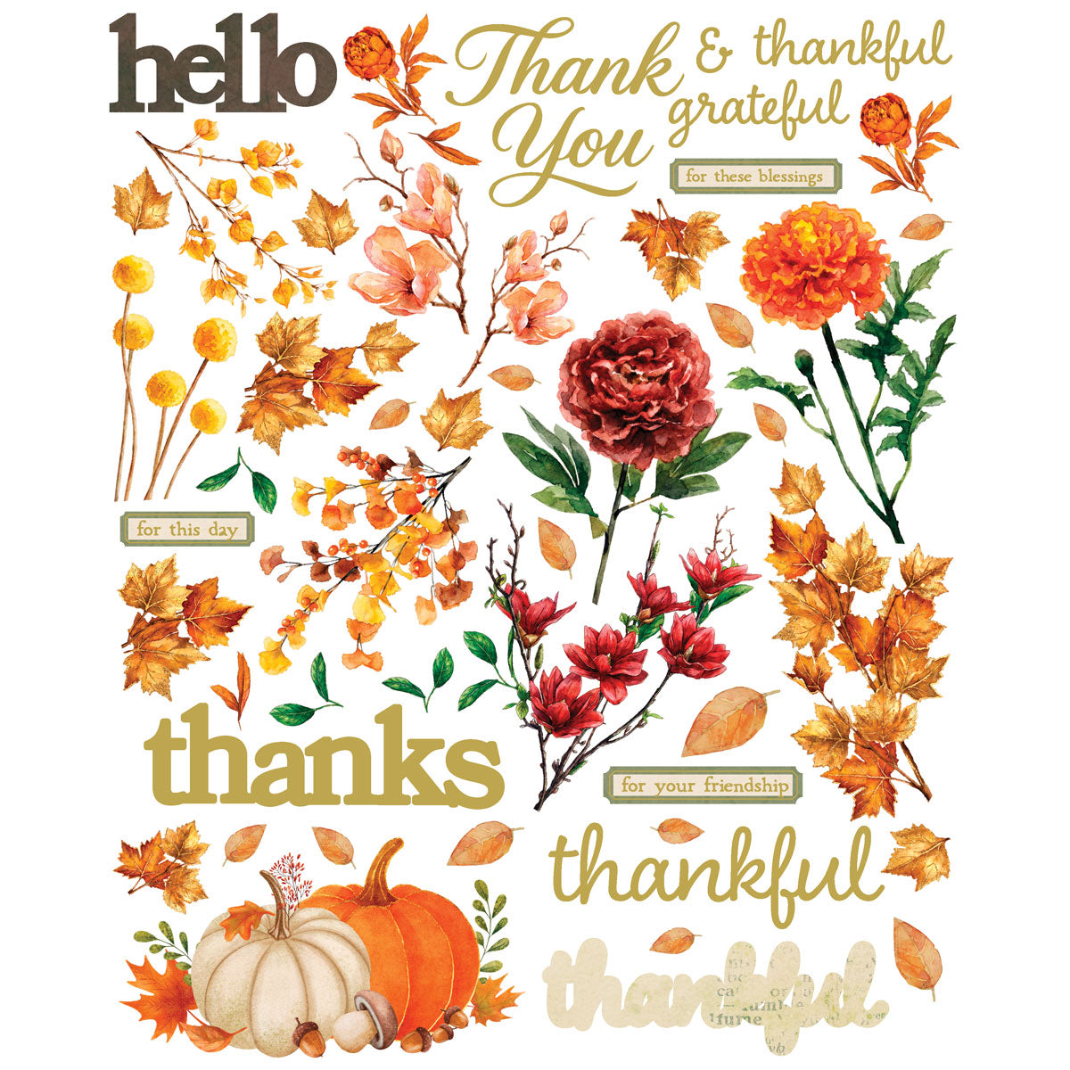 49 and Market - Thankful Card Kit with Gold Foil