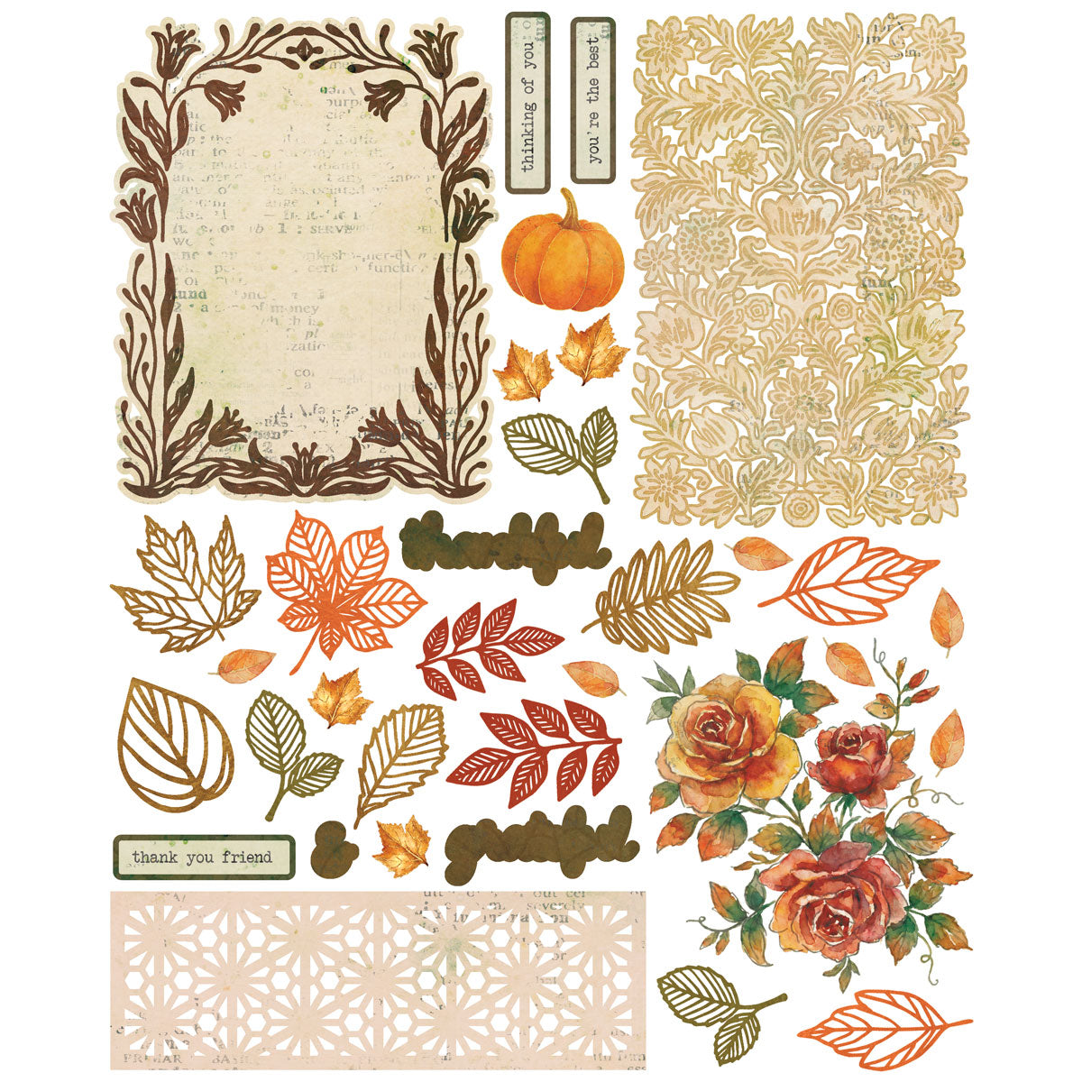49 and Market - Thankful Card Kit with Gold Foil