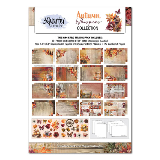 3Quarter Designs - 6x4 Card Making Pack - Autumn Whispers