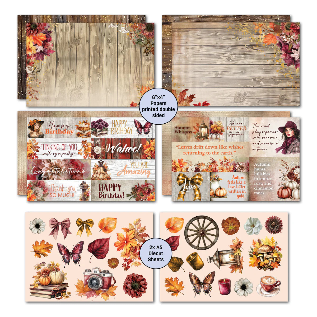 3Quarter Designs - 6x4 Card Making Pack - Autumn Whispers