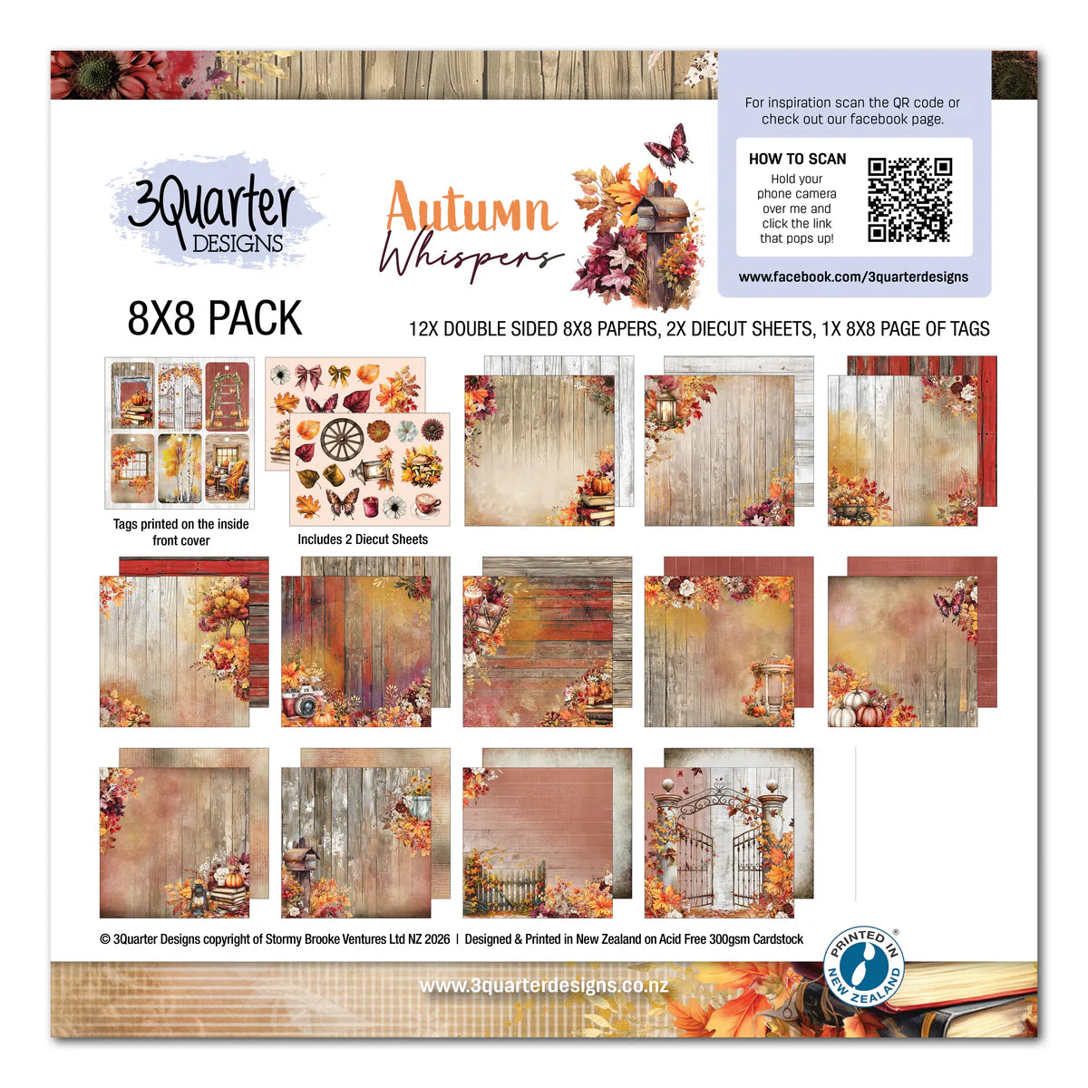 3Quarter Designs - 8x8 Autumn Whispers