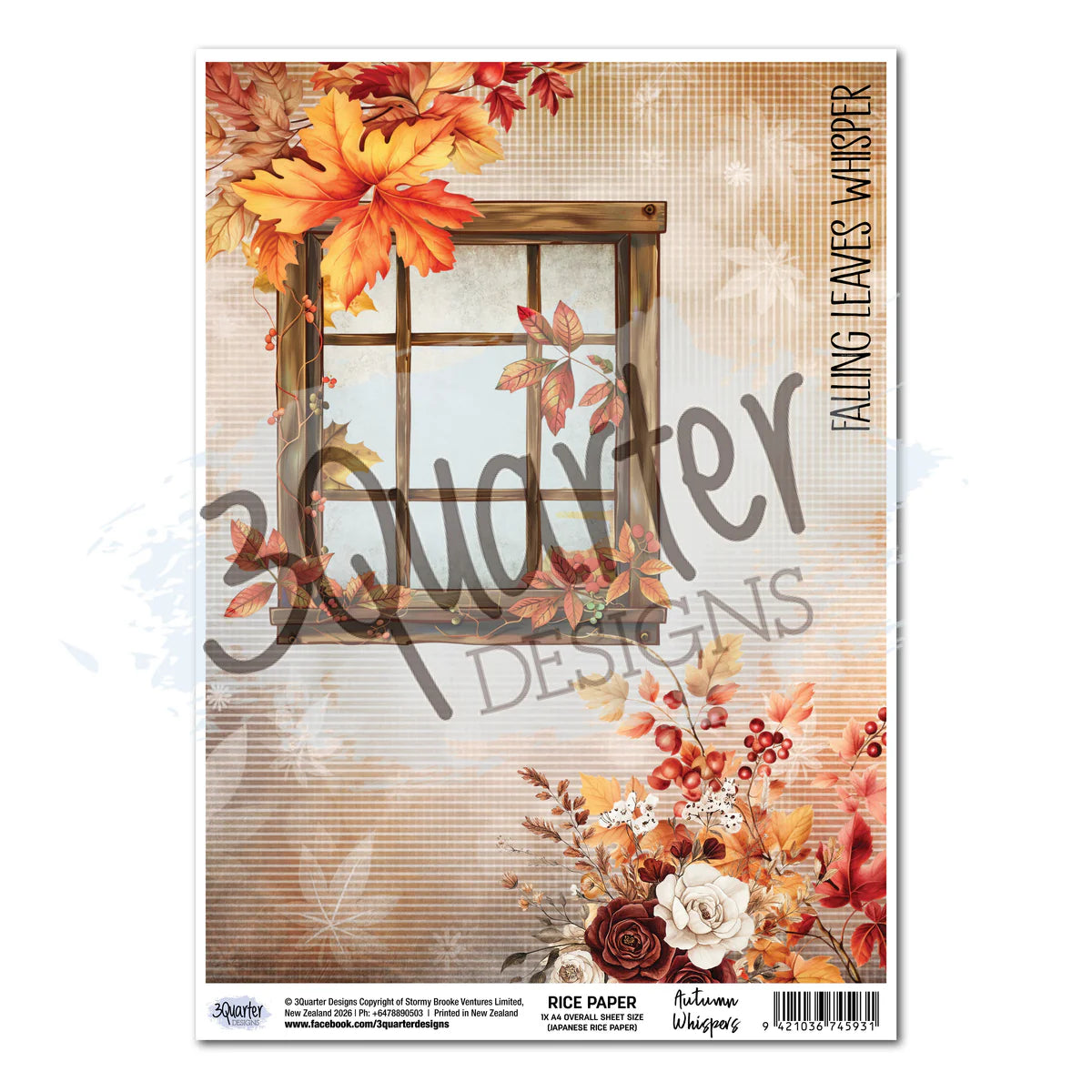 3Quarter Designs - Rice Paper - Autumn Whispers