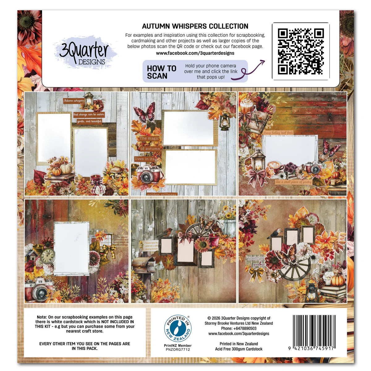3Quarter Designs - 12x12 Autumn Whispers