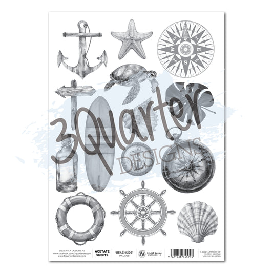 3Quarter Designs - Acetate Sheet - Beachside Life