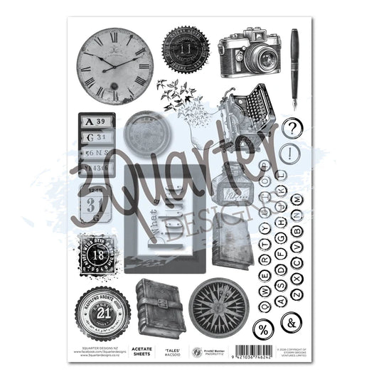 3Quarter Designs - Acetate Sheet - Paper Tales