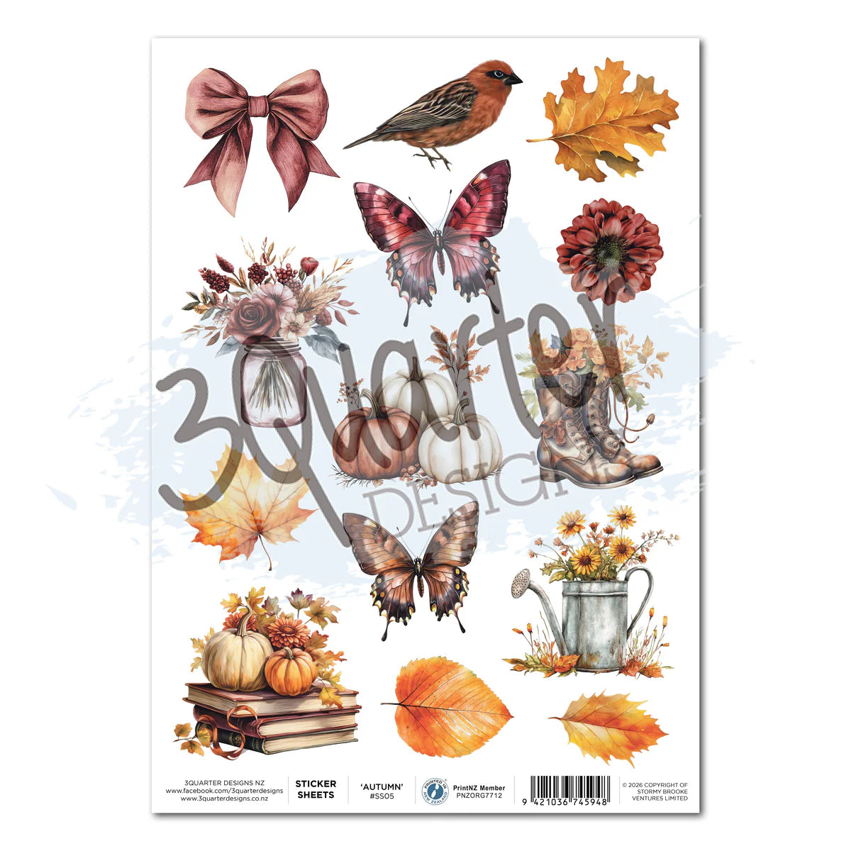 3Quarter Designs - Sticker Sheet - Autumn Whispers