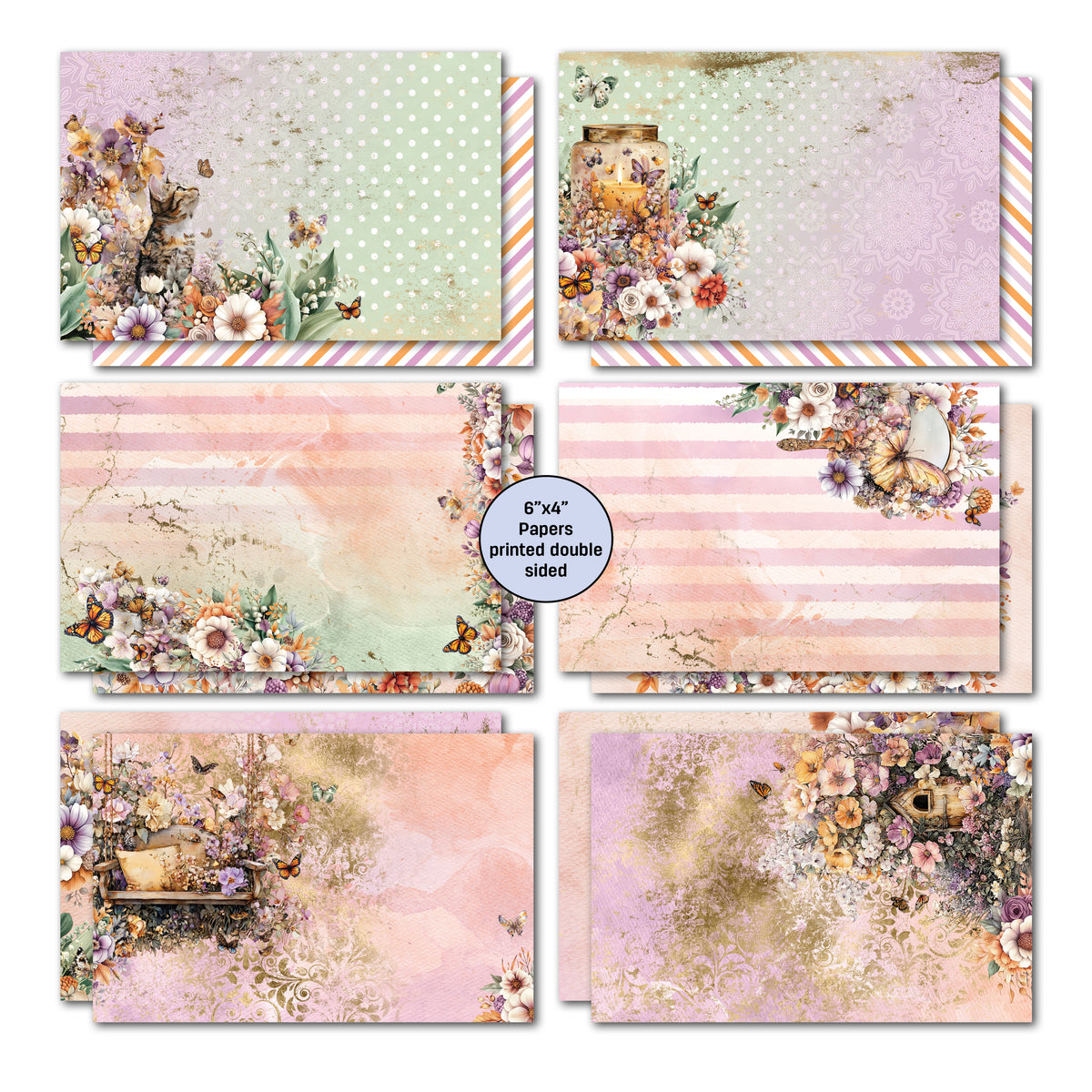 3Quarter Designs - 6x4 Card Making Pack - Butterfly Grove