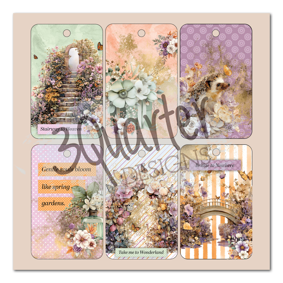 3Quarter Designs - 8x8 -  Butterfly Grove