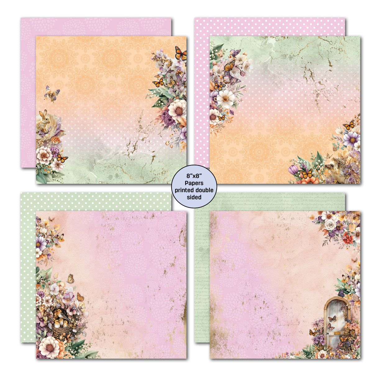 3Quarter Designs - 8x8 -  Butterfly Grove