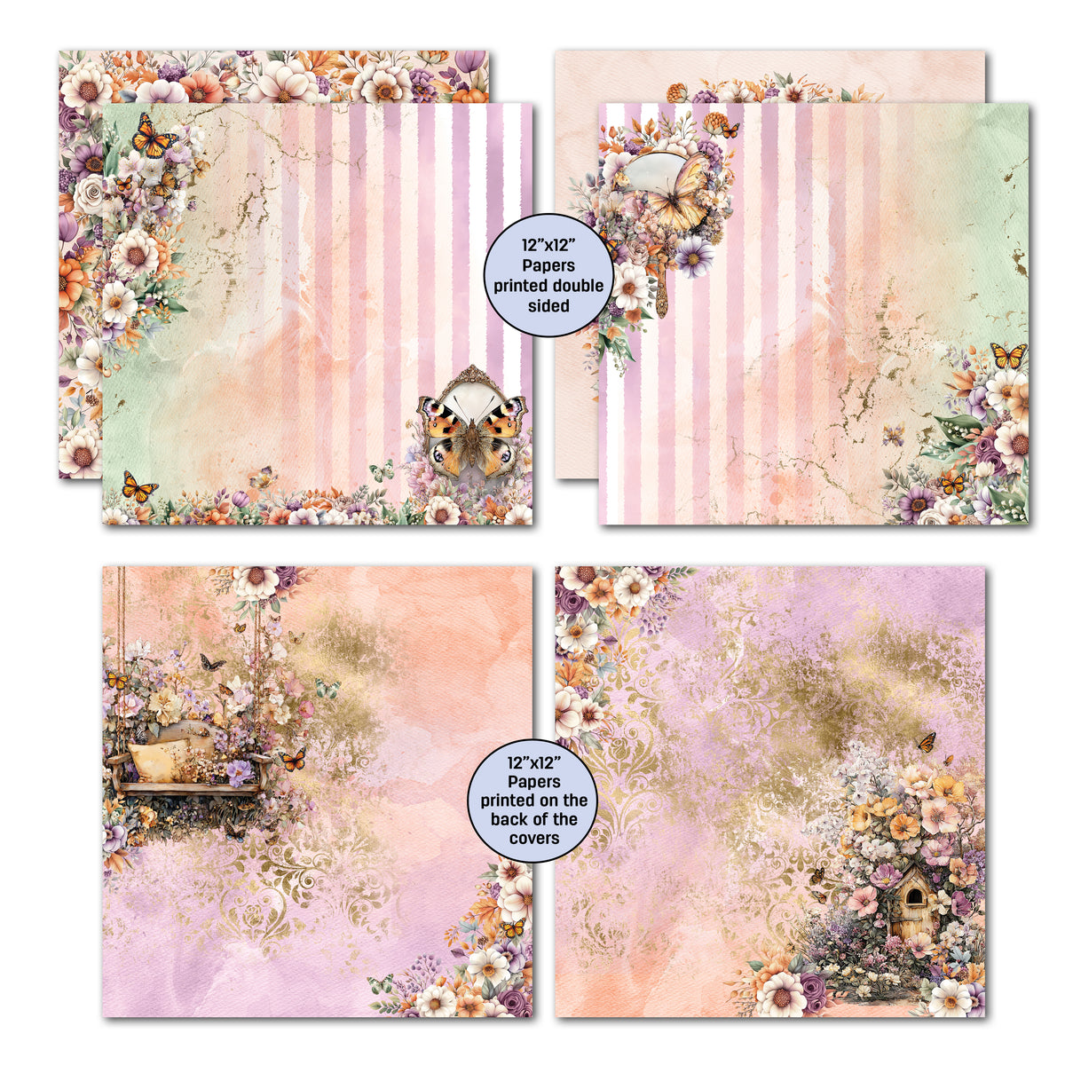 3Quarter Designs - 12x12 - Butterfly Grove