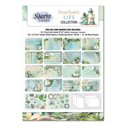 3Quarter Designs - 6x4 Card Making Pack - Beachside Life