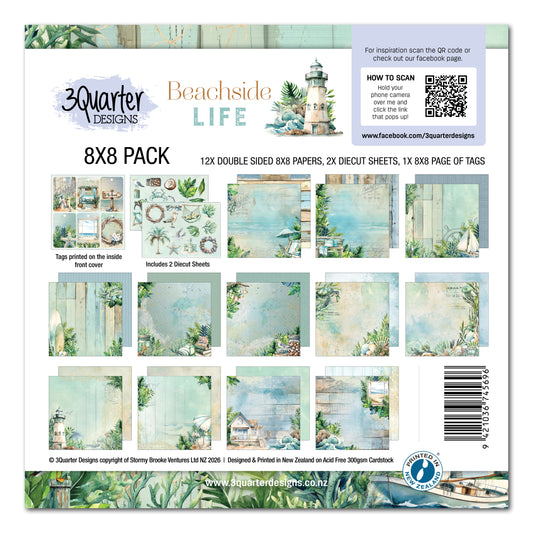 3Quarter Designs - 8x8 - Beachside Life