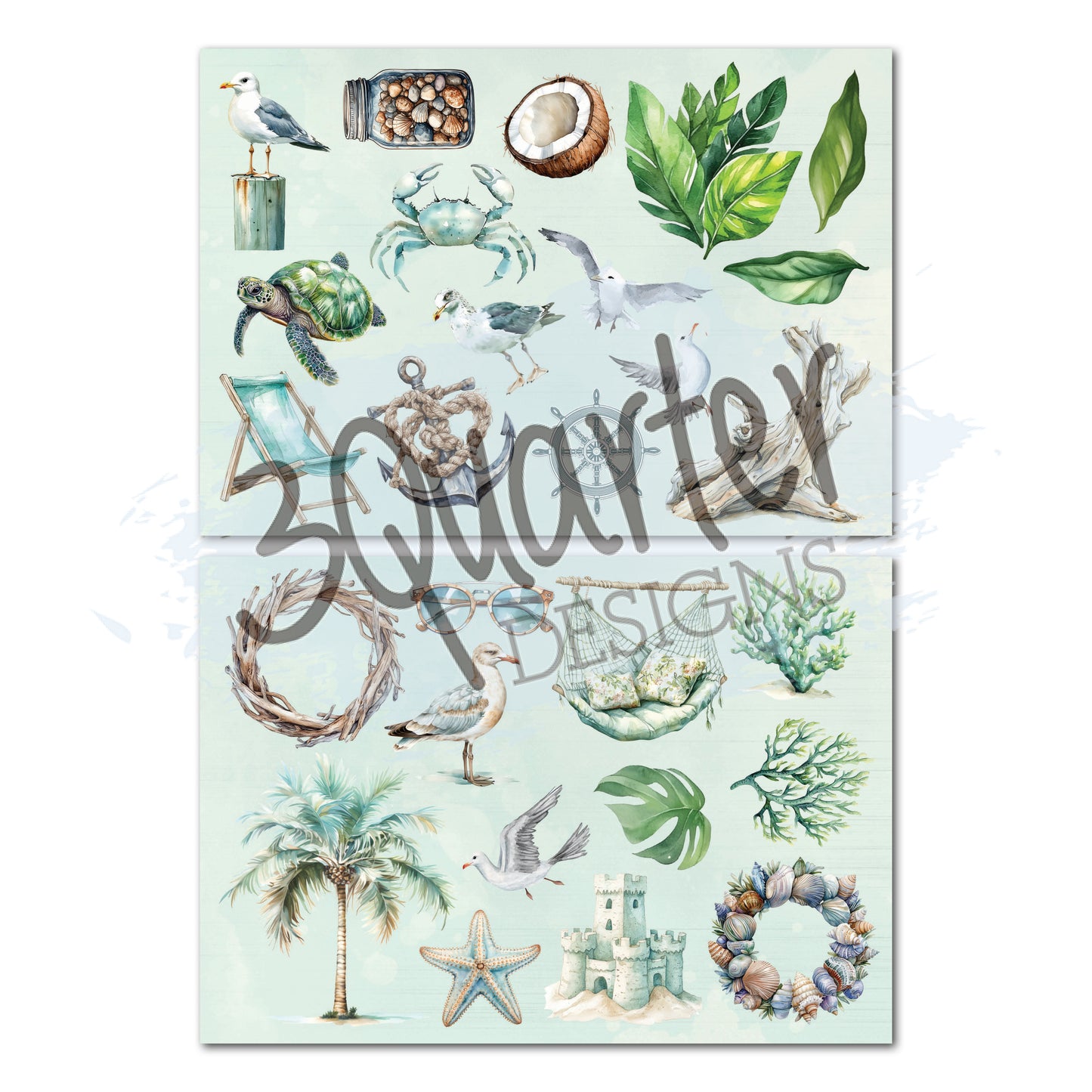 3Quarter Designs - 8x8 - Beachside Life