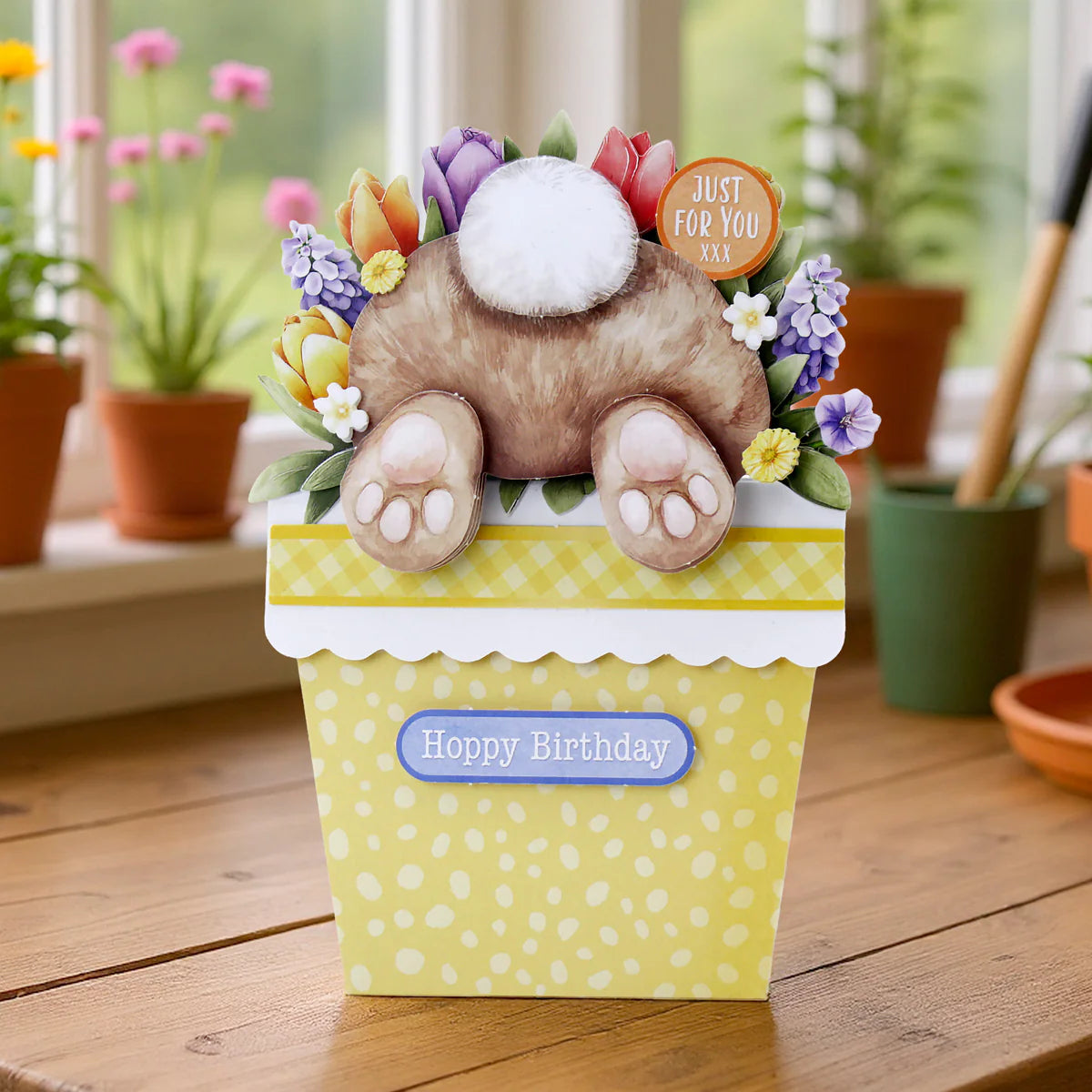 Katy Sue - Bunny Tails & Flower Pots Card Making Kit (4 pack)
