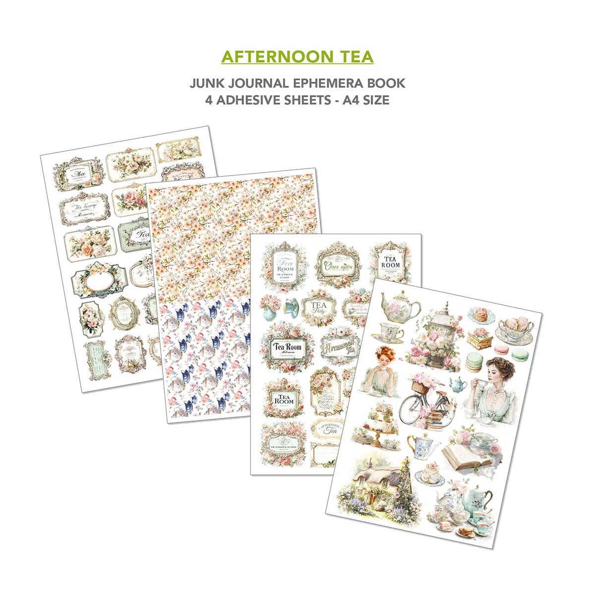 Ciao Bella - Junk Journal & Ephemera Book - Afternoon Tea (A4 32/pkg)