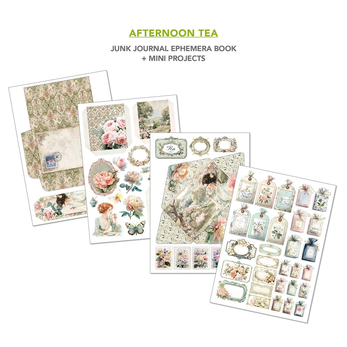 Ciao Bella - Junk Journal & Ephemera Book - Afternoon Tea (A4 32/pkg)