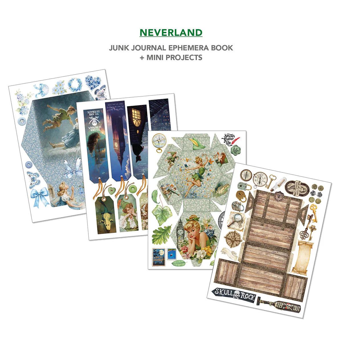 Ciao Bella- Junk Journal & Ephemera Book - Neverland  (A4 32/pg)