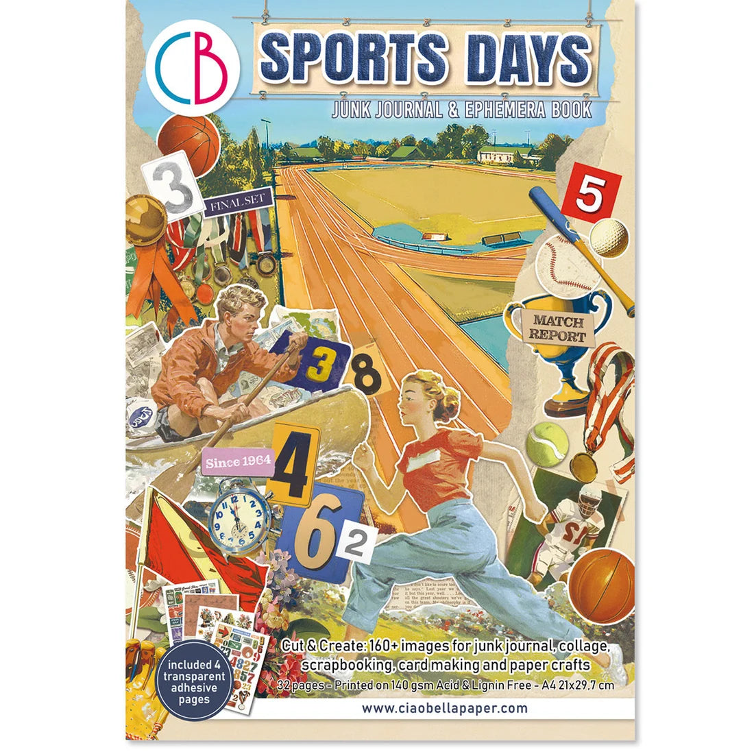 Ciao Bella - Junk Journal & Ephemera Book - Sports Days (A4 32/pkg)