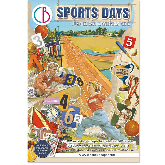 Ciao Bella - Junk Journal & Ephemera Book - Sports Days (A4 32/pkg)