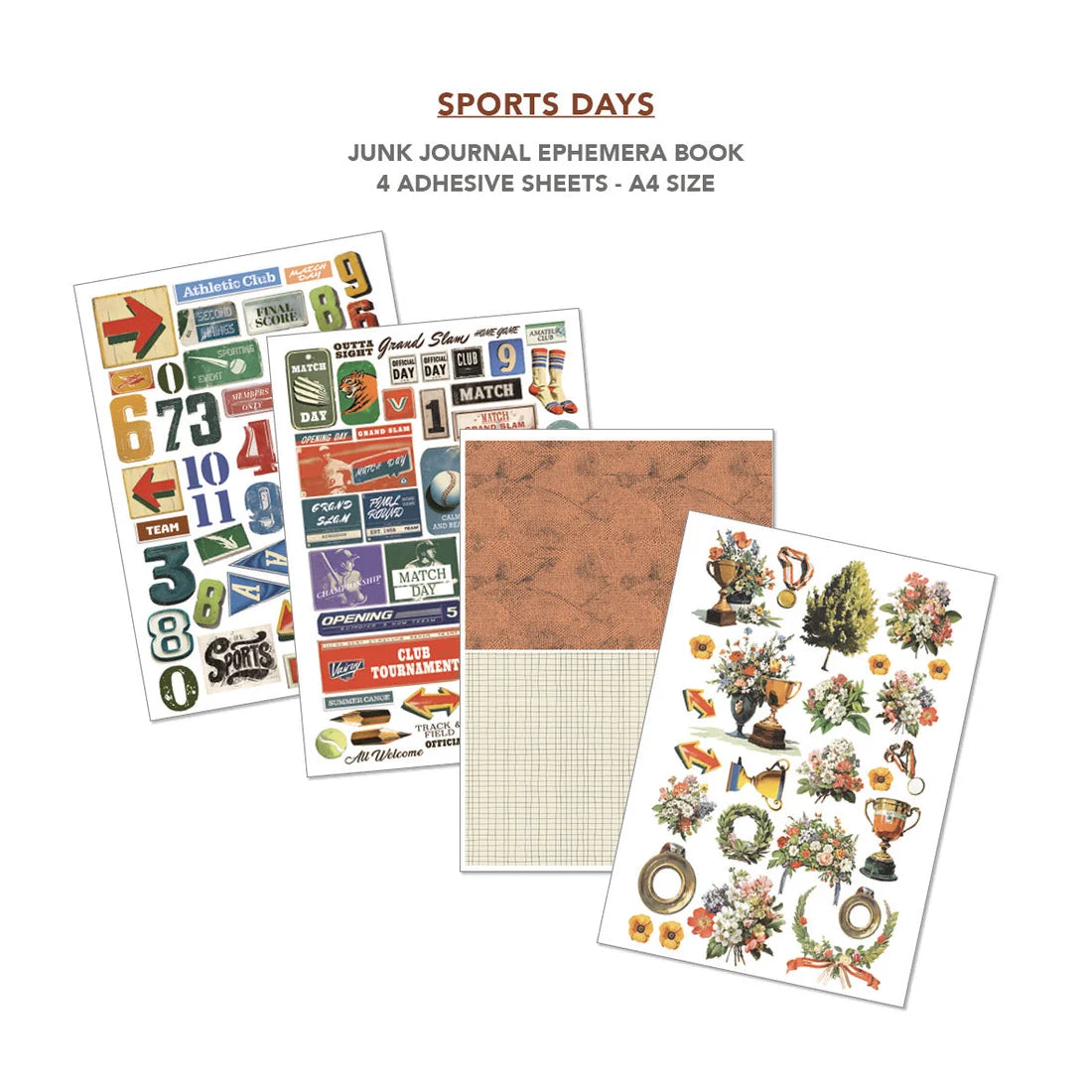 Ciao Bella - Junk Journal & Ephemera Book - Sports Days (A4 32/pkg)
