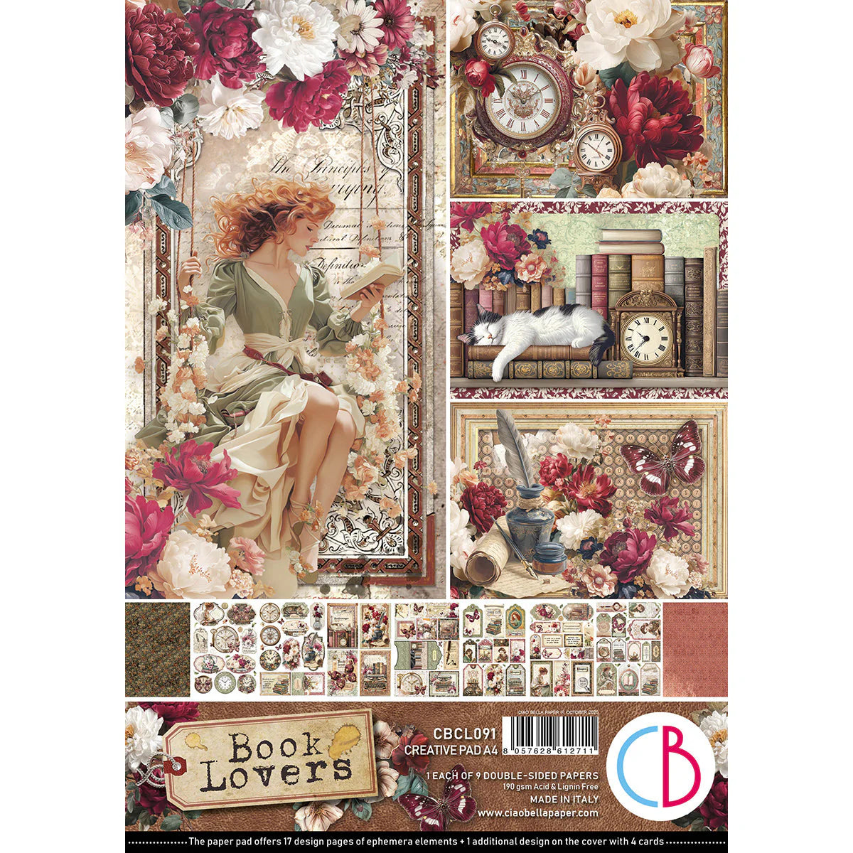 Ciao Bella - A4 Creative Pad - Book Lovers