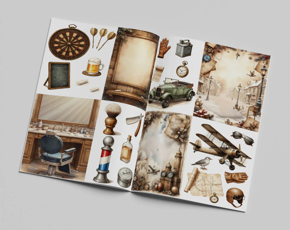 Creatief Art - "Vintage Gentlemen" Book - Creative CutOuts