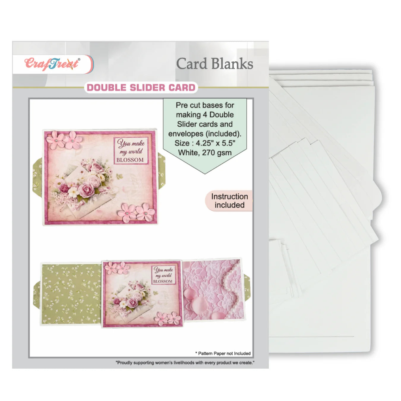 CrafTreat - Card Blanks - Double Slider Card