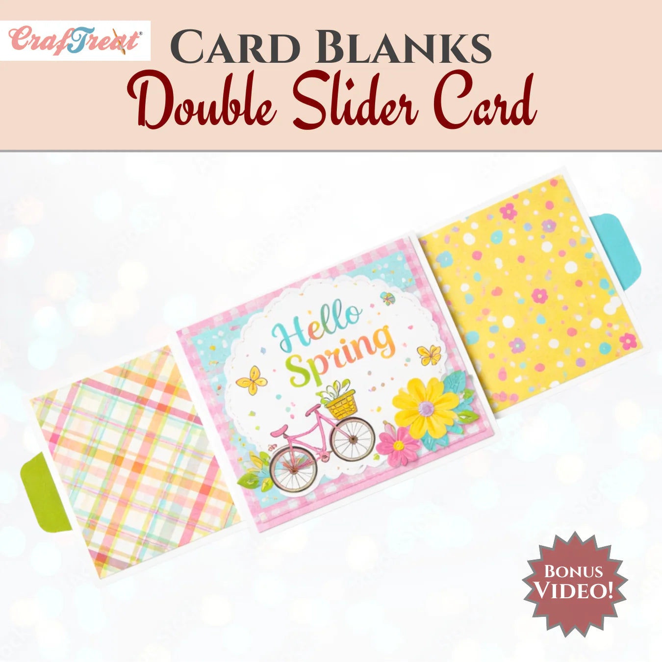 CrafTreat - Card Blanks - Double Slider Card