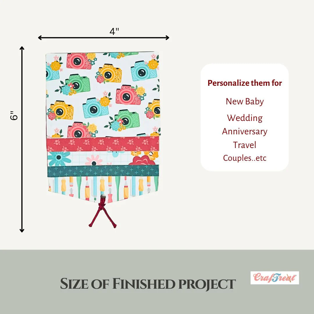CrafTreat - Scrapbook Blank Precut Base - Waterfall Mechanism White - 3"x4"