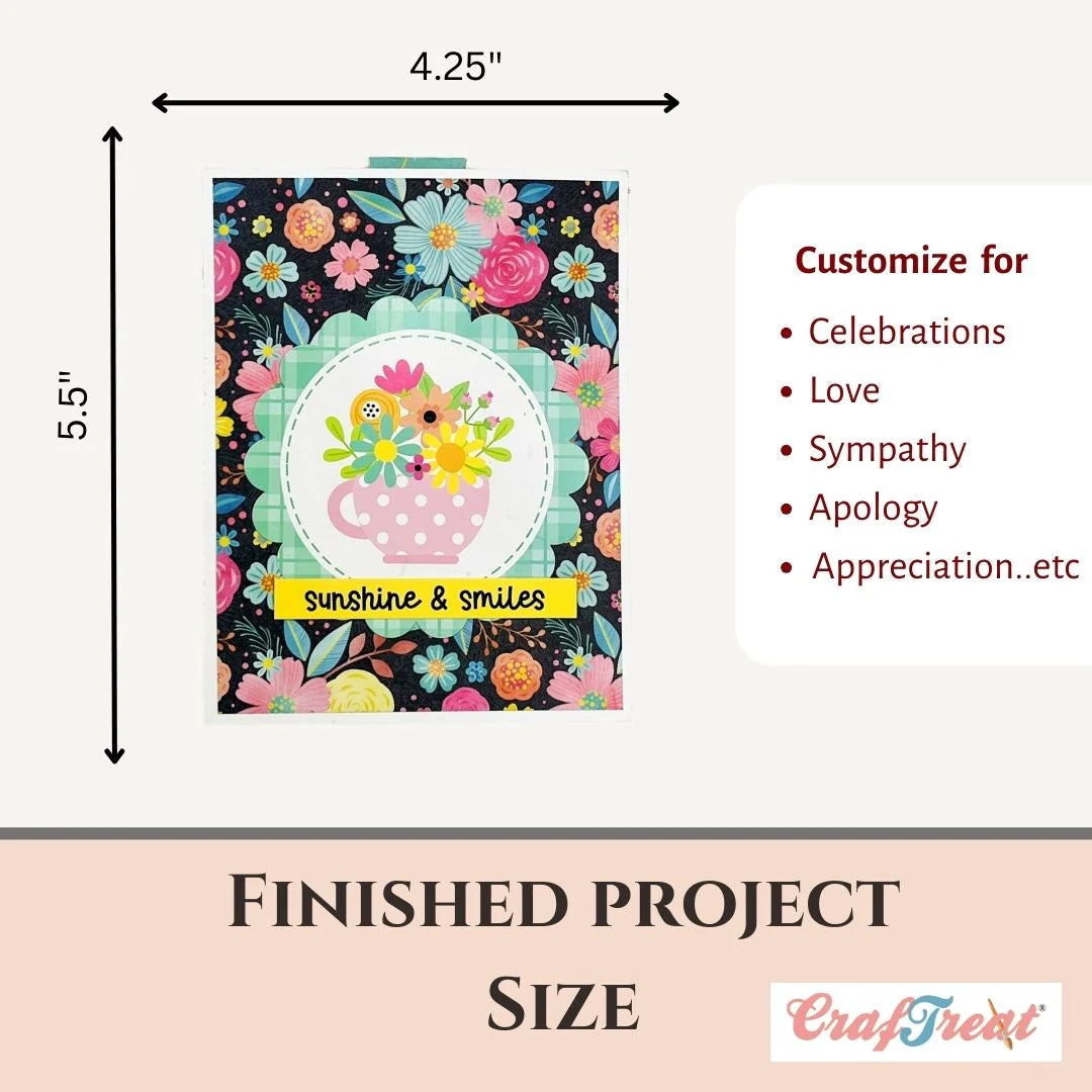 CrafTreat - Card Blanks - 3 Tier Slider Card - (4/pack - white)