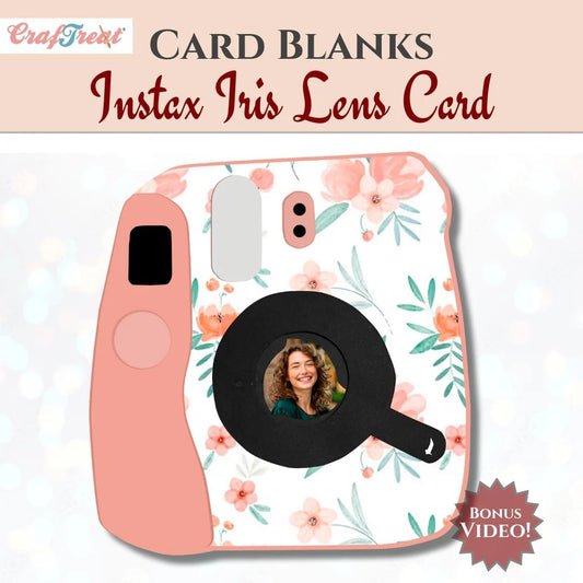 CrafTreat - Card Blanks - Instax Iris Lens Card (3/pack, pink, blue, yellow)