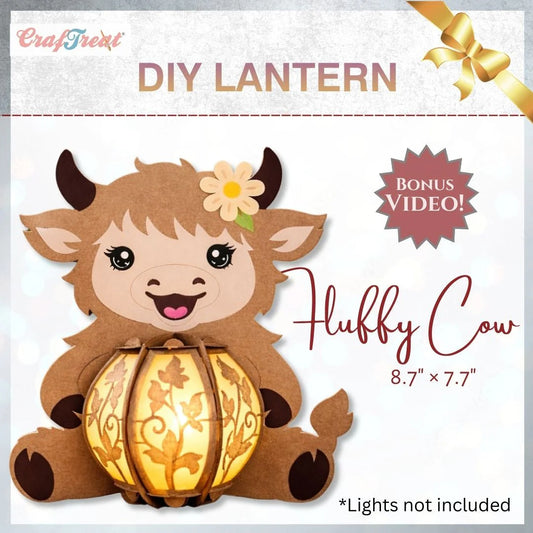 CrafTreat - DIY Paper Lanterns - Fluffy Cow