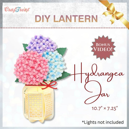 CrafTreat - DIY Paper Lanterns - Hydrangea Jar