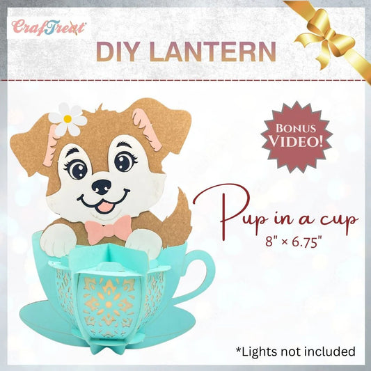 CrafTreat - DIY Paper Lanterns - Pup in a Cup