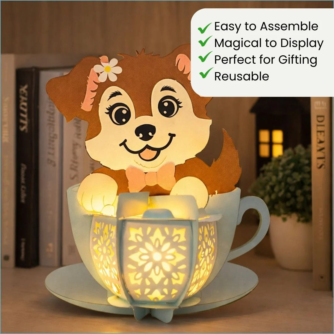CrafTreat - DIY Paper Lanterns - Pup in a Cup