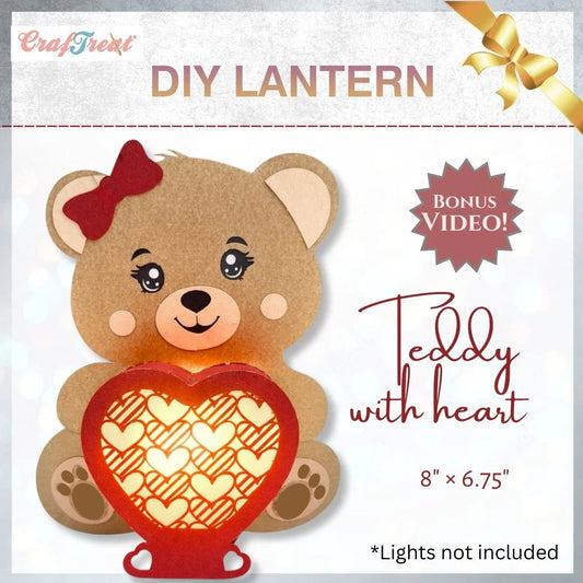 CrafTreat - DIY Paper Lanterns - Teddy with Heart