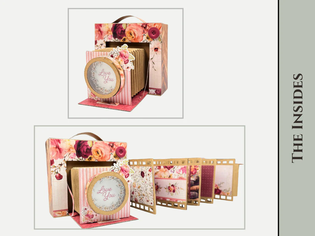 CrafTreat - Scrapbook Blank Precut Album Base - Vintage Camera - Ivory