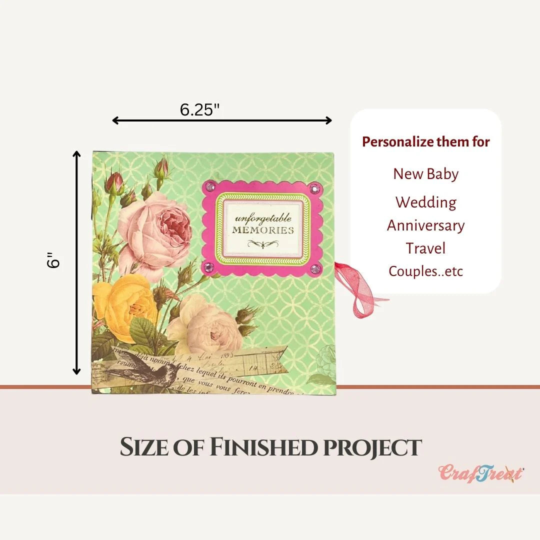 Craftreat - Scrapbook Blank Quick Folio - Frame Box Folio (3/pack, black, white, kraft)