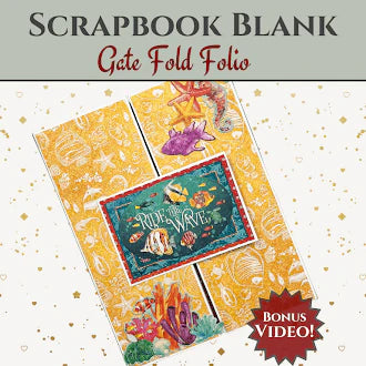 CrafTreat - Scrapbook Blank Precut Album Base - Gate Fold Folio - Ivory