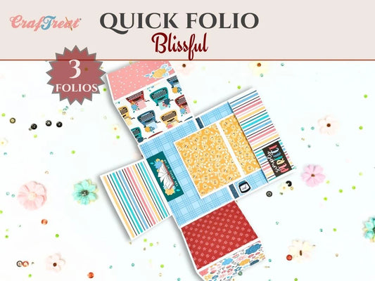 Craftreat - Scrapbook Blank Quick Folio - Blissful (3/pack black, white, kraft)