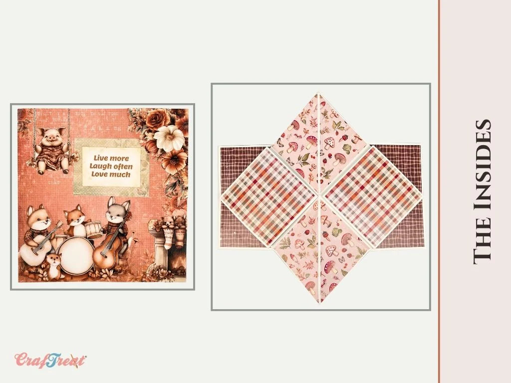 Craftreat - Scrapbook Blank Quick Folio - Squash Accordion (3/pack, black, white, kraft)