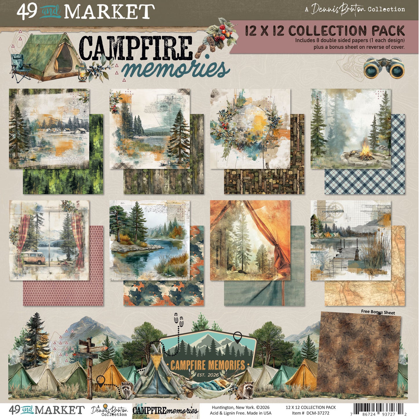 49 and Market - Campfire Memories - 12x12 Collection Pack