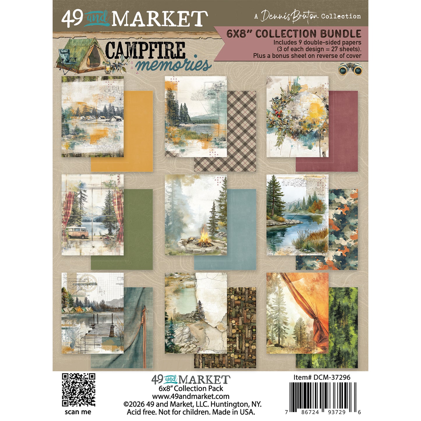 49 and Market - Campfire Memories  - 6x8 Collection Pack